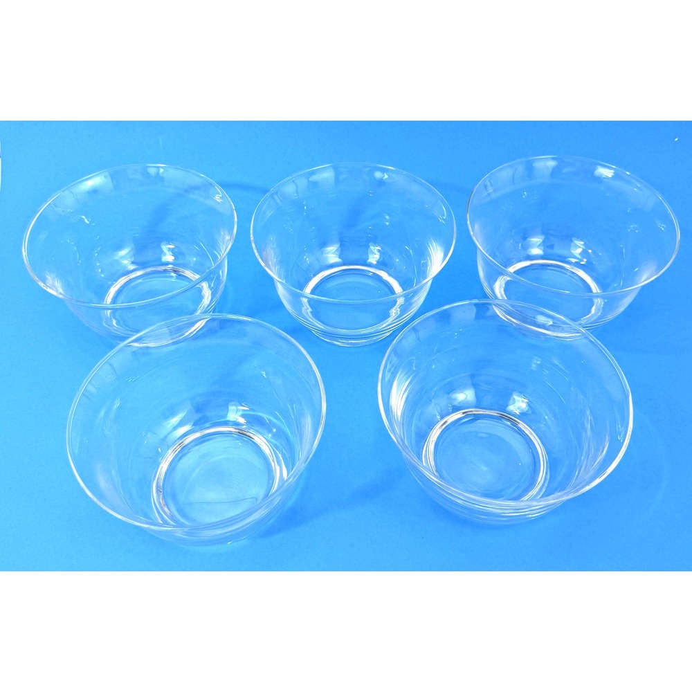 Clear Glass Bowls 5"x3" Holds 2 Cups of Liquid Lot of 5